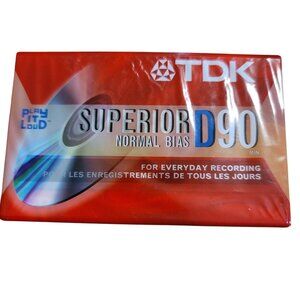 TDK Superior D90 Normal Bias Cassette Tape Sealed
